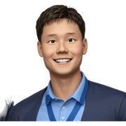 smiling boy in collared shirt sticker