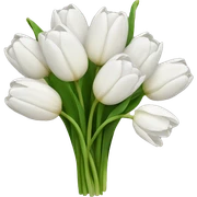 white tulip bouquet  sticker
