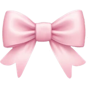 Light pink bow sticker