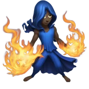 dark blue flame sticker
