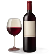 Red wine bottle sticker