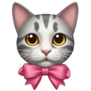 cat with a bow sticker