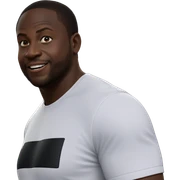 dark-skinned male in white shirt sticker