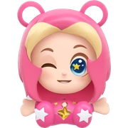 chibi girl with star smile sticker