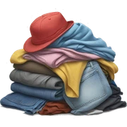 pile of clothes sticker