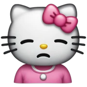 hello kitty crying sticker