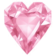 Pink diamond heart  sticker