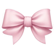 Light pink bow sticker