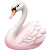 pastel pink swan sticker