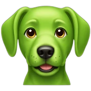 lime green dog sticker