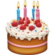 birthday cake sticker