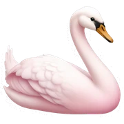 pastel pink swan sticker