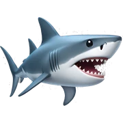 Shark with a top hat sticker