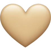 Beige heart  sticker