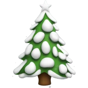 White Christmas tree sticker