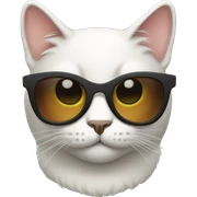 Cat with sunglasses sticker