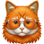 Cat with sunglasses sticker
