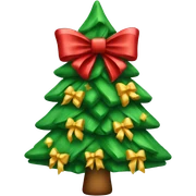 bow christmas tree sticker