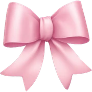 light pink ribbon bow sticker
