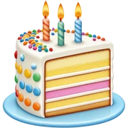 Birthday cake slice sticker