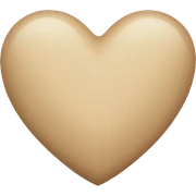 Beige heart  sticker