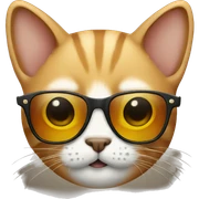 Cat with sunglasses sticker