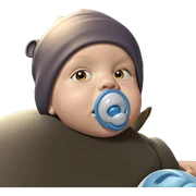 baby boy with pacifier sticker