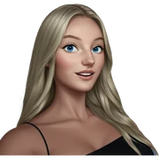 blonde girl with blue eyes sticker