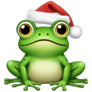 Frog christimas sticker