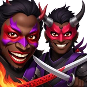 Demon-Horned Warrior sticker