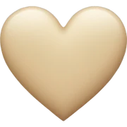 beige heart sticker