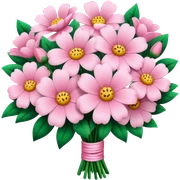 pale pink flower bouquet  sticker