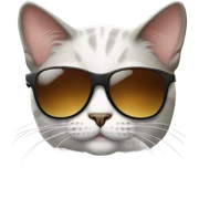 Cat with sunglasses sticker
