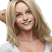 blonde girl with animal ears sticker