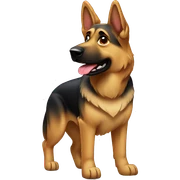 German shepherd standing sticker