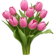 Bouquet of pink tulips sticker