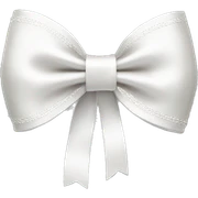 white satin bow sticker