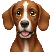 brown dog sticker