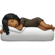 Black hair girl sleeping sticker