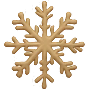 Beige snowflake  sticker
