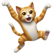 cat doing backflip sticker