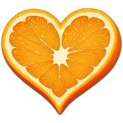 orange heart sticker