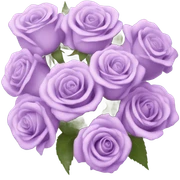 light Purple Rose Bouquet  sticker
