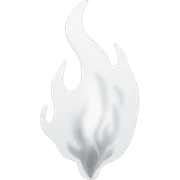 white flame sticker