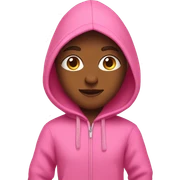 A pink hoodie and pink pants sticker