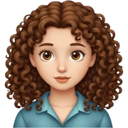 Girl with curly hair sticker