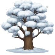 Snowy tree sticker