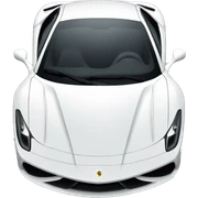 white ferrari sticker