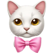 Cat with pink bow sticker