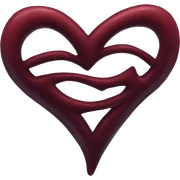 dark red heart sticker